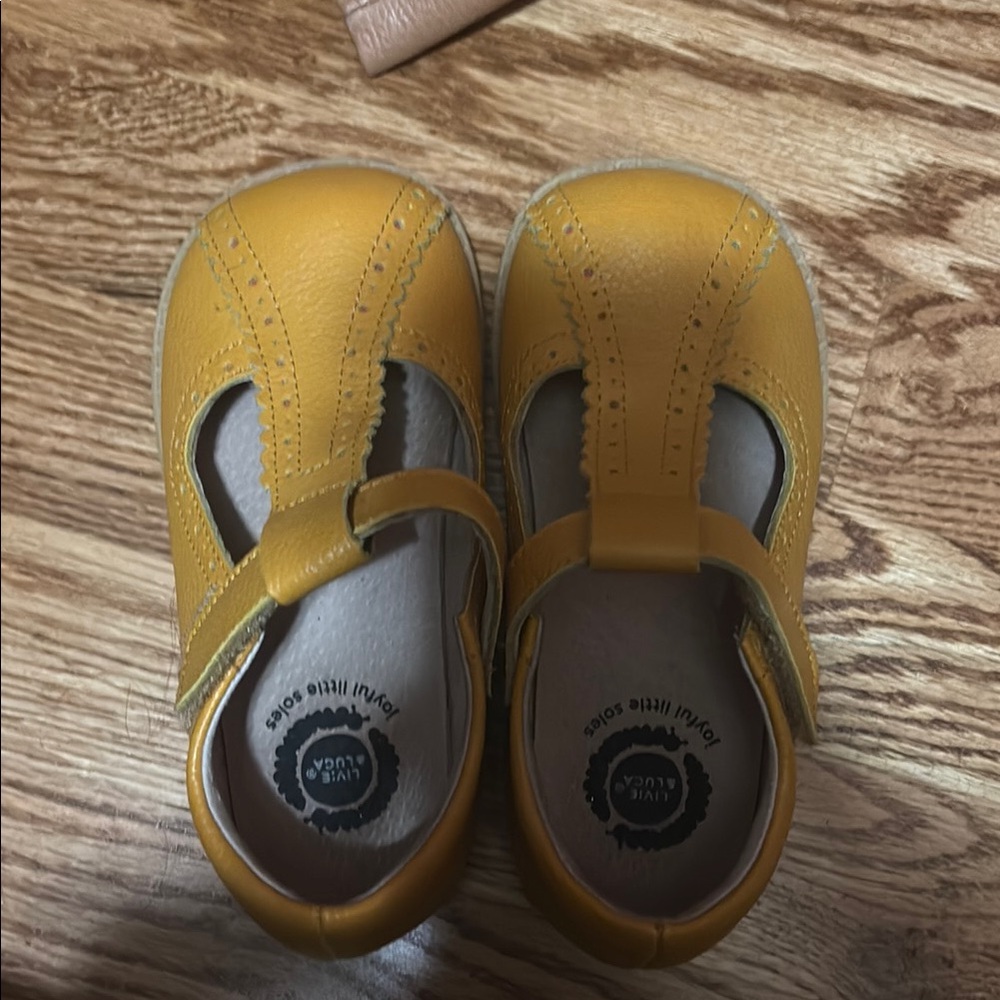 Livie & Luca Mustard Yellow T-Strap Dress Shoes